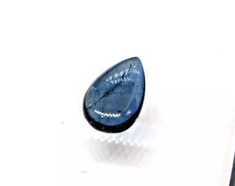 2 Karat Natürlicher Blauer Indigolith Turmalin Birne Cabochon Edelstein