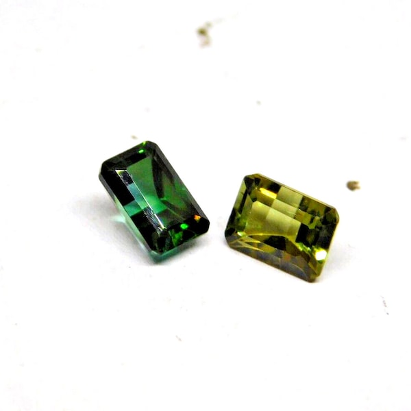 Natural Multi Color Tourmaline 1.80 Ct Faceted Octagon Shape Loose Pair Tourmaline Gemstones