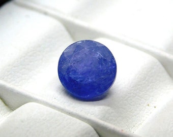 1.90 Carat Natural Blue Faceted Tanzanite 7.5 MM Round Cut Tanzanite Loose Gemstones