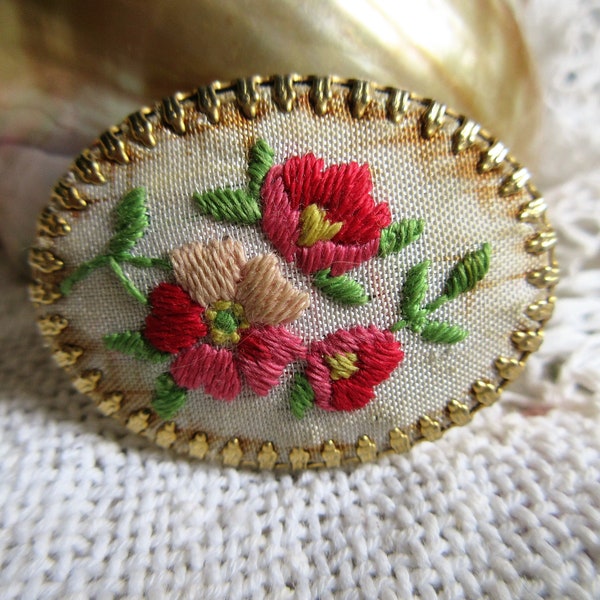 Embroidered Brooch Etsy