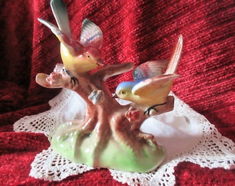 Vintage Set of Three (3) Made in Japan Ceramic Birds, Two (2