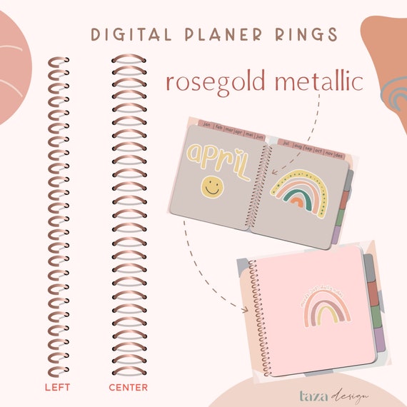 Digital Planner rings PNG binder rings for Goodnotes Etsy
