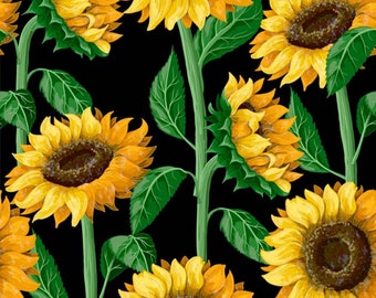 Craft and Mask Fabric Sunflower Cotton Fabric 12 Yard Indonesian Batik Fabric Fat Quarter By the Yard Quilting Cotton