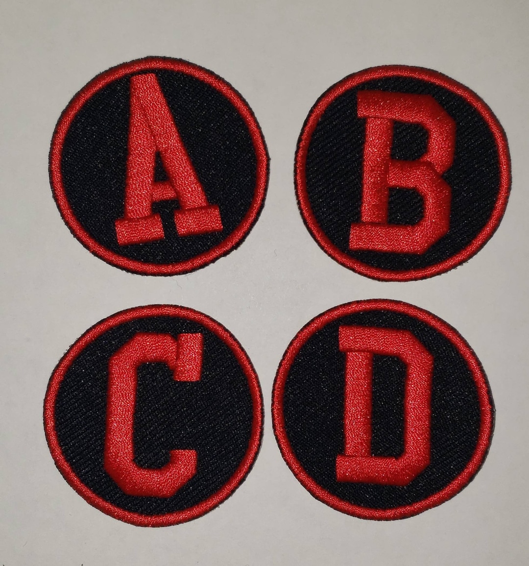 Patches Design Rounded Round Letter Patches, Embroidery Patches, 2 Inch Patch, Choose Your ...