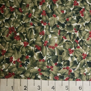Moda Fabric Noel by Setimental studios cotton Quilting fabric, Holly fabric,  Christmas fabric