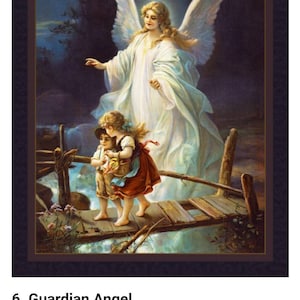 Guardian Angel panel, Guardian angel quilt panel, cotton Quilting fabric