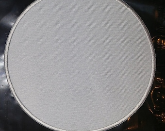 4 inch Gray Round Blank patch, Sublimation patch, patches, blank patches, embroidery patches, 4 inch patch, choose your border color
