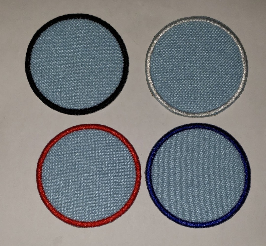 Blue Round Blank Embroidered Patch, Patch for Sublimation, Patches, Blank Patches, Embroidery
