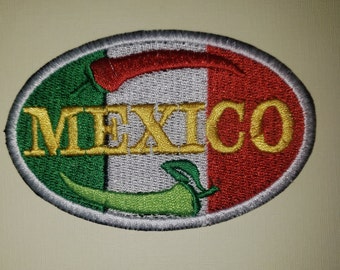 Mexico pepper embroidered motorcycle patch