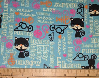 Joann here kitty kitty flannel fabric
