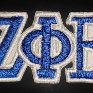 Zeta Phi Beta,  embroidered patch,  motorcycle patch, biker vest patch, 3.3 x 2 in