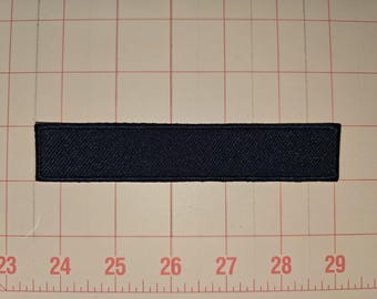 Navy Rectangle Blank Patch, Sublimation Embroidery, Iron On, 5.5 x 1 inch