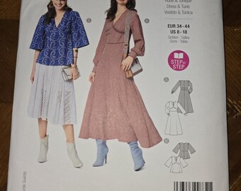 Burda misses dress and tunic pattern 6040 size 8-18