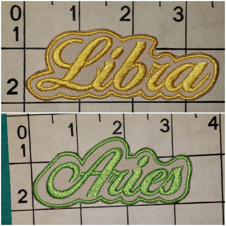 Zodiac Signs Embroidered Motorcycle Patch Choose Your Sign Etsy