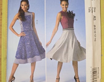 BURDA style pattern 5838 misses top dress and skirt  size 10-20