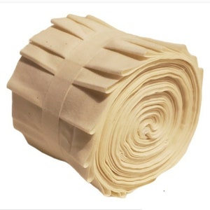 Riley Blake Solid Natural muslin jelly rolls, precut quilt strips, 14 strips 2.5&quot; wide cotton Quilting fabric