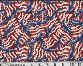 Patriotic  fabric, cotton fabric, cotton Quilting fabric, USA flag Fabric, eagle fabric