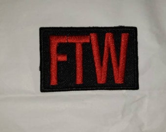 FTW patch, motorcycle patch, biker vest patch, fun patches, EMBROIDERED patch,