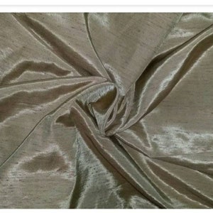 DUPIONI RAW Silk color changing gold beige sheen fabric
