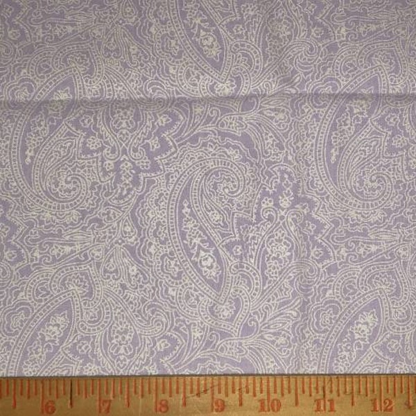 Purple Paisley swirl fabric, cotton Quilting fabric,