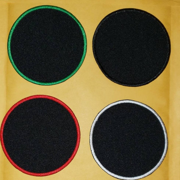 2.5 inch Black Round Blank Embroidered patch, patch for Sublimation, patches, blank patches, embroidery patches, 2.5 inch patch