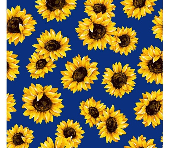 Sunflower fabric, fat quarter, 100% cotton fabric