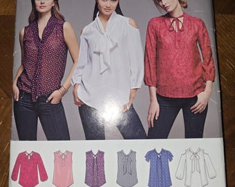 Simplicity Misses Tops pattern S0918 sizes 14, 16, 18, 22