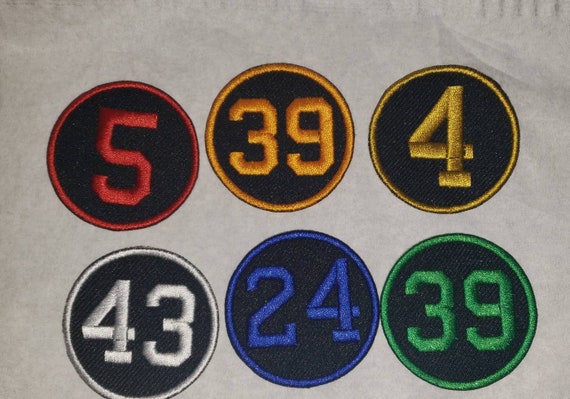 Round Number patches, embroidery patches, 2 inch patch, choose your number