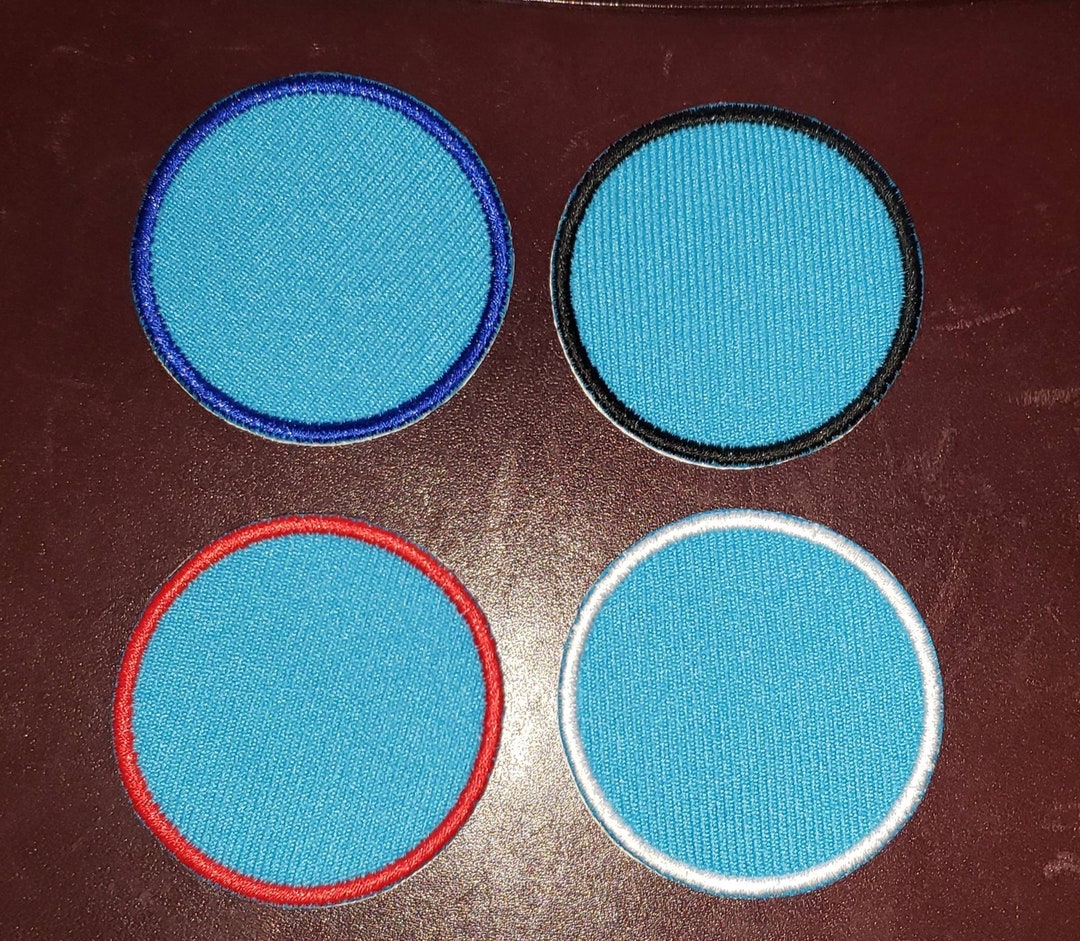Blue Round Blank Embroidered Patch, Patch for Sublimation, Patches, Blank Patches, Embroidery