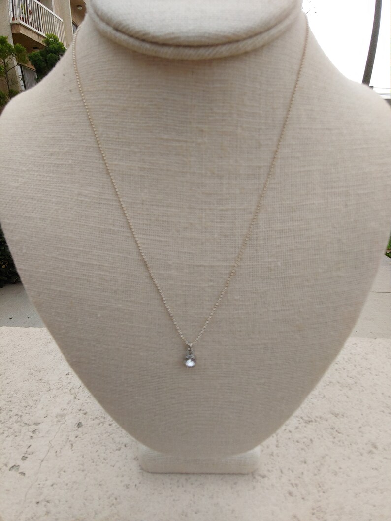Clear Crystal Drop Necklace