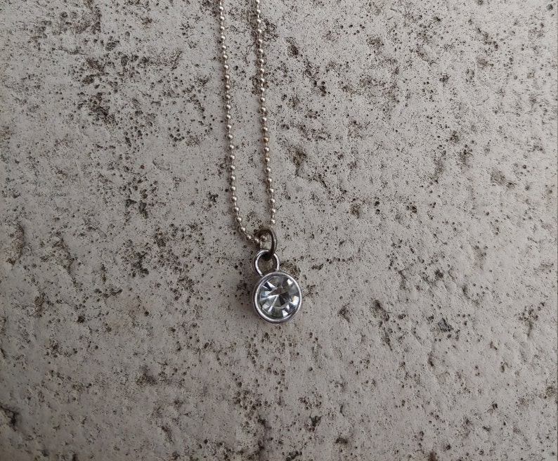 Clear Crystal Drop Necklace