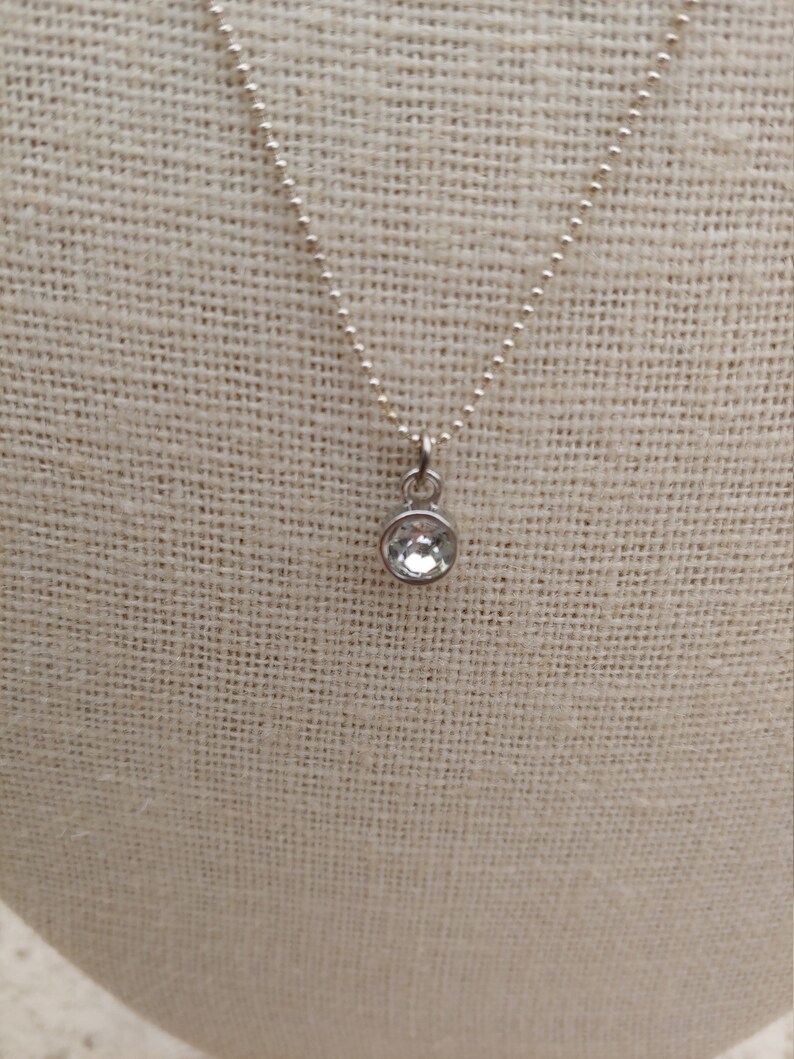 Clear Crystal Drop Necklace