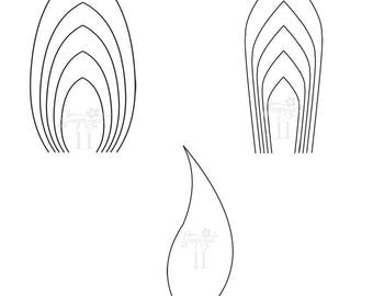 printable pdf paper flower templates set of 20 printable