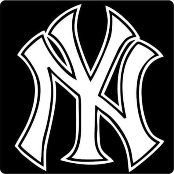 New York Yankee Outline Logo Decal/sticker/stencil | Etsy