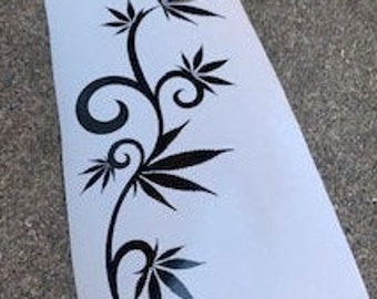 Pot Leaf/weed Swirl permanent decal.. removable wall decal