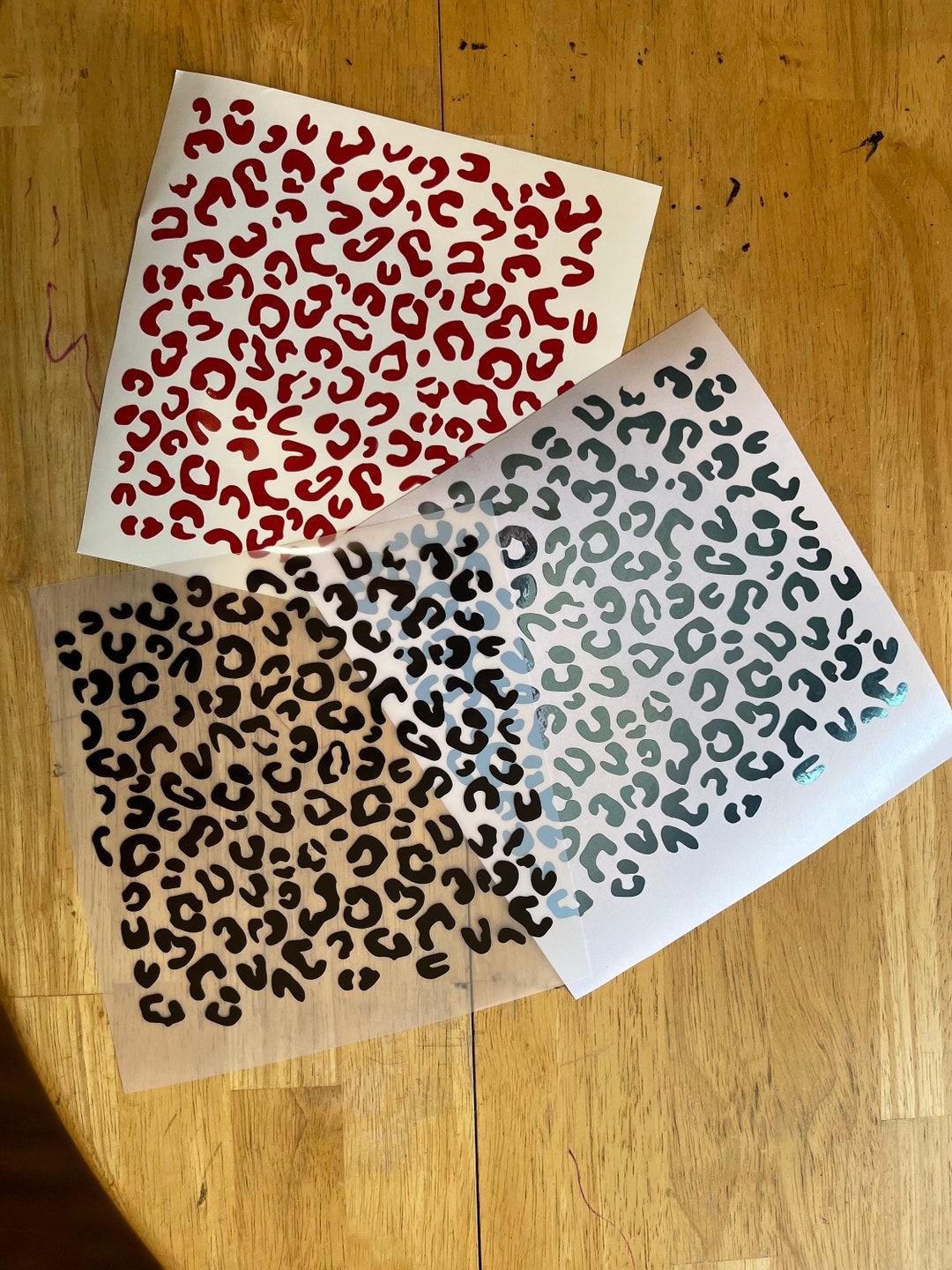 Leopard Print Decal. Custom Size Leopard Print Decal for Car Window