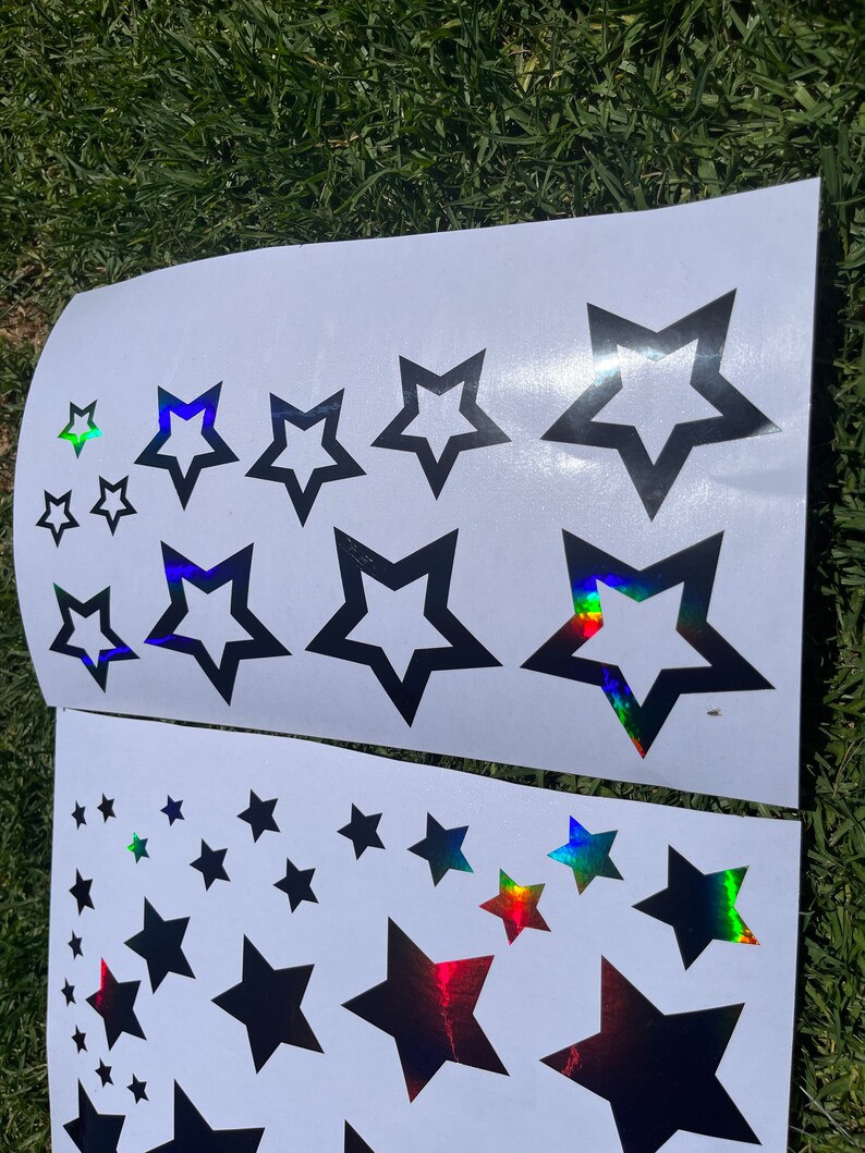 37 Star Pack/ Star Decal Pack/star Sticker Pack/ Star Window Etsy