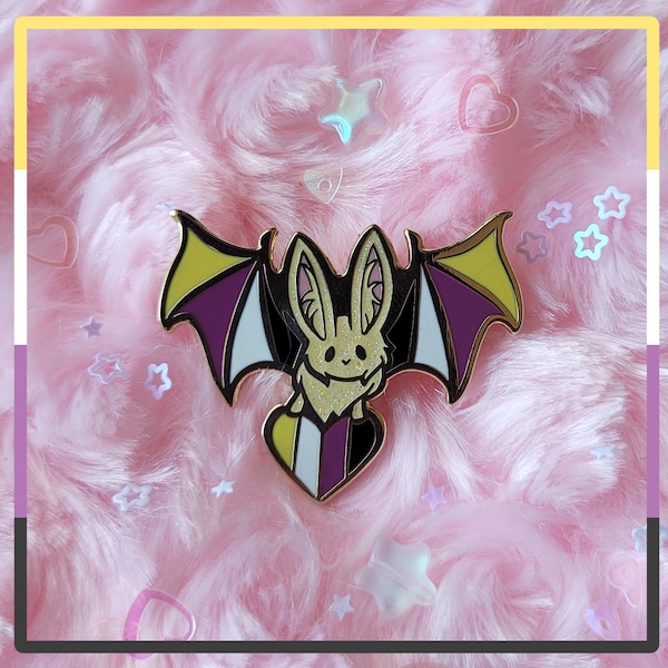 LGB(a)T enamel pin - Non-binary pride edition