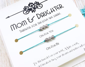 Mom Gift From Daughter Mother Daughter Bracelet Gift For Mom Valentines Day Mother Daughter Gift