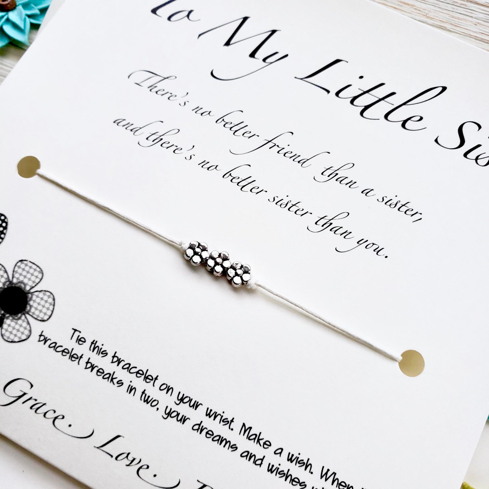 Sister Valentines Day Birthday Gift Little Sister Gift Big | Etsy