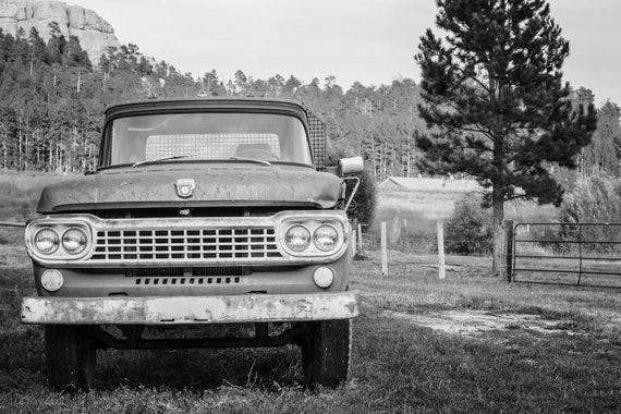 Nursery Print Farm Ford Truck Old Truck Baby Boy Boyfriend Gift Farmhouse Decor Vintage Truck Red Truck Vintage Ford Fixer Upper