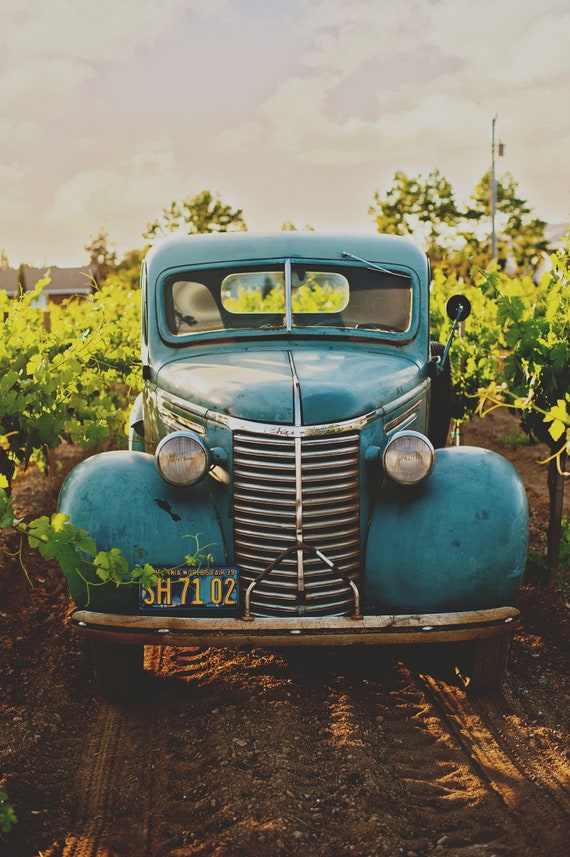 Nursery Print Farm Ford Truck Old Truck Baby Boy Boyfriend Gift Farmhouse Decor Vintage Truck Blue Truck Vintage Ford Fixer Upper