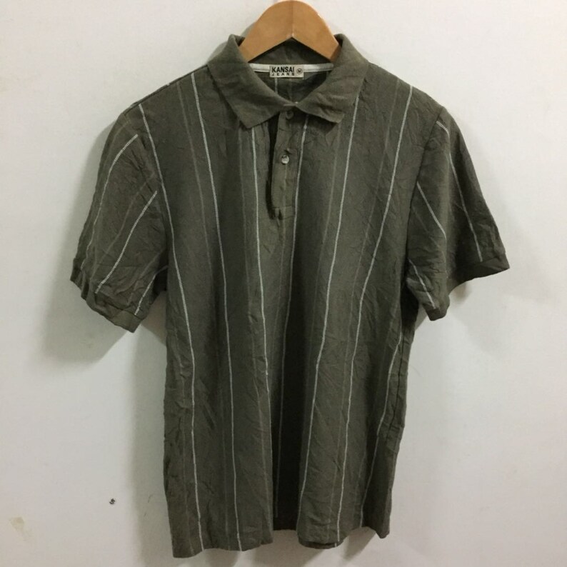 Kansai Jeans Polo Shirt Size M green short sleeve