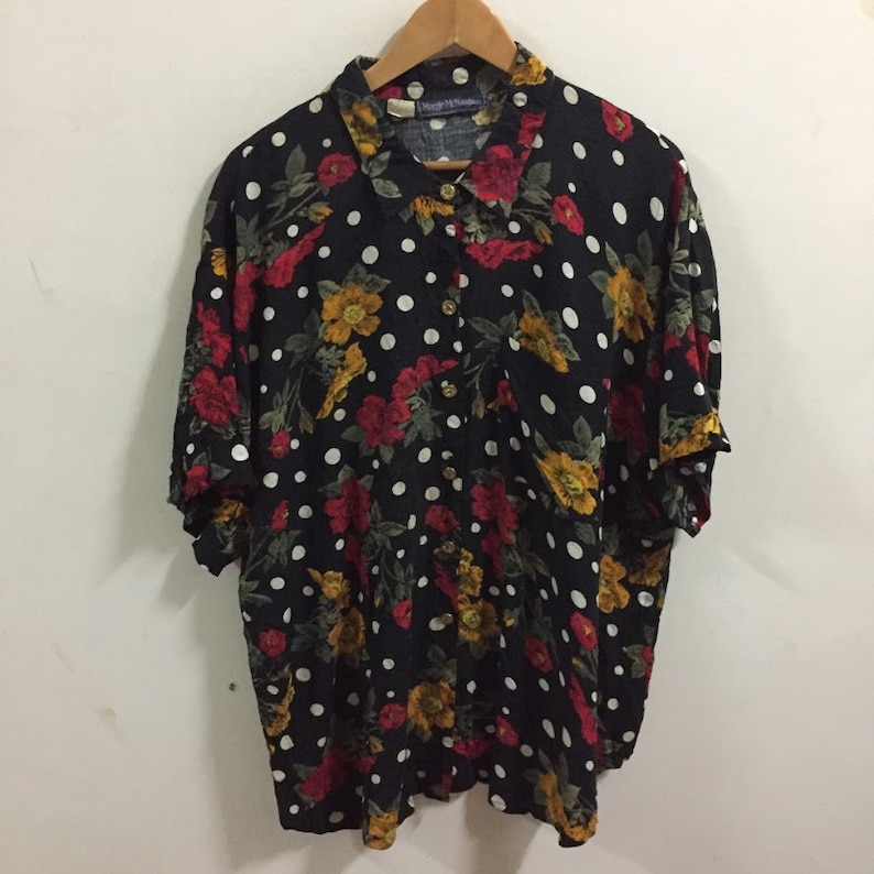 Maggie Mc Naughton Florals Hawaiian Shirt Size XXL