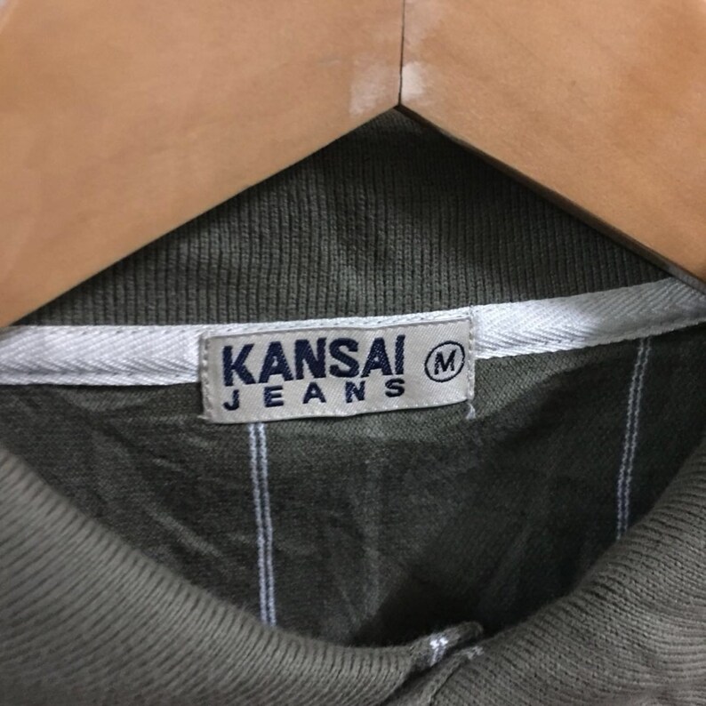 Kansai Jeans Polo Shirt Size M green short sleeve