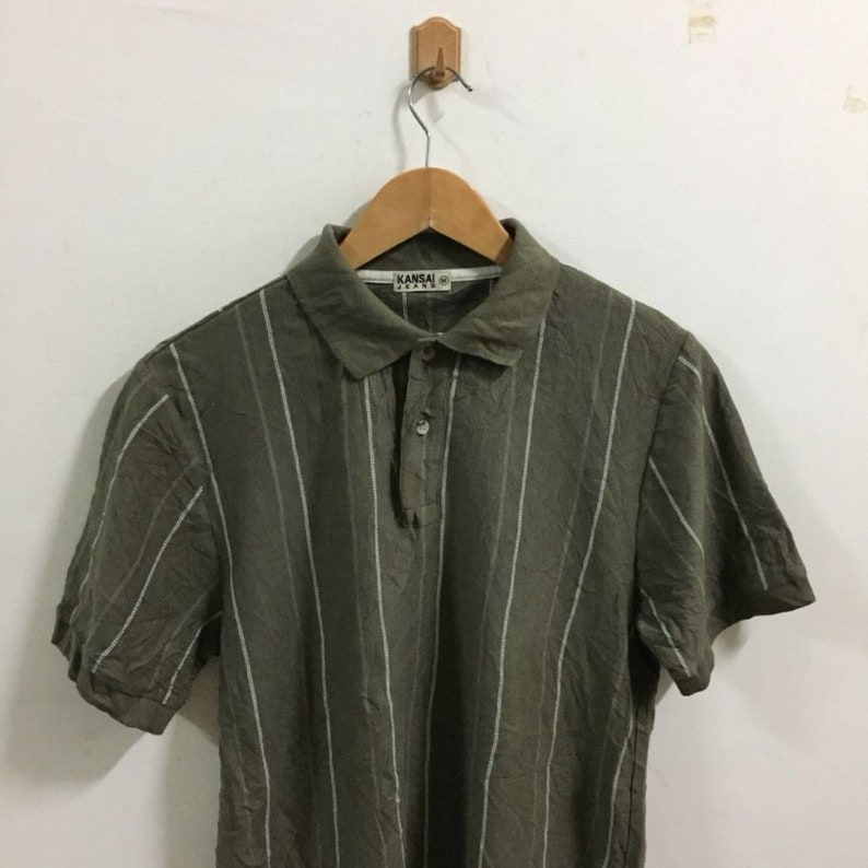 Kansai Jeans Polo Shirt Size M green short sleeve