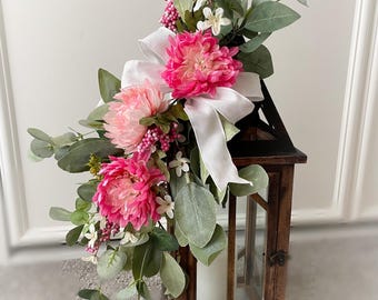 Pink & White Floral Lantern Swag, Bridal Shower, Baby Shower