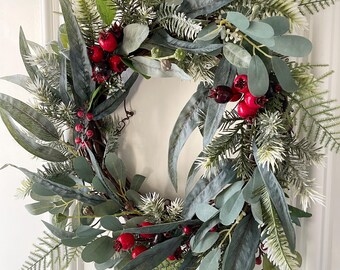 Modern Christmas Wreath, Winter, Valentines Day Decor