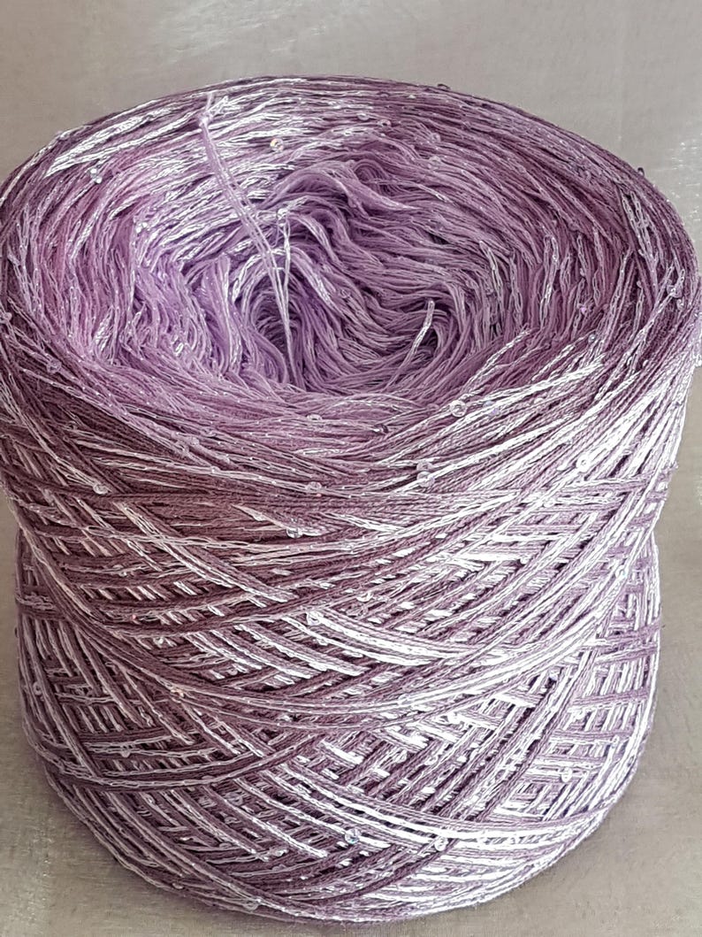 Color gradient yarn with sequins First Lady