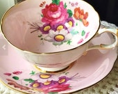 Double Warranted Paragon Tea Cup, Pink Paragon Tea Cup, Paragon China Tea Cup, Pink English Tea Cup